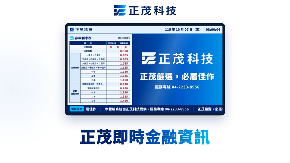 正茂即時金融資訊 應用場景